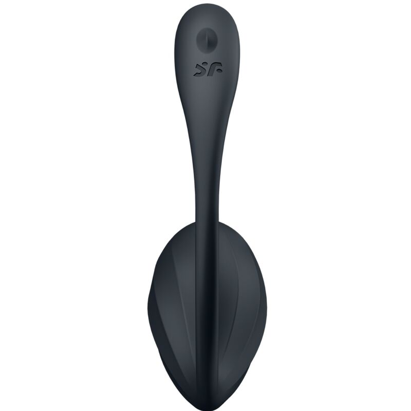 SATISFYER - RIBBED PETAL TÉLÉCOMMANDE DE STIMULATEUR DE POINT G NOIR APPLICATION GRATUITE - 7eme ciel