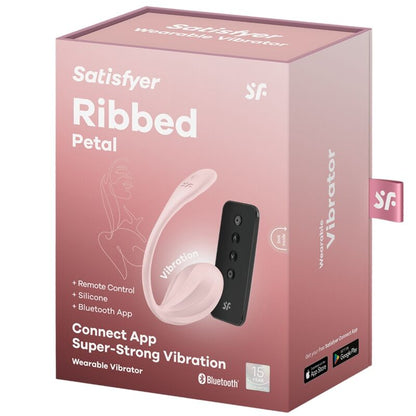 SATISFYER - RIBBED PETAL STIMULATEUR À DISTANCE G POINT ROSE APPLICATION GRATUITE