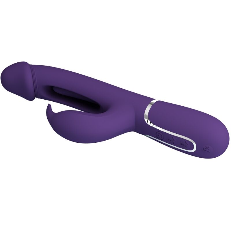 PRETTY LOVE - VIBRATEUR MULTIFONCTION 3 EN 1 KAMPAS RABBIT AVEC LANGUE VIOLET - 7eme ciel