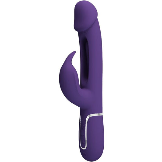 PRETTY LOVE - VIBRATEUR MULTIFONCTION 3 EN 1 KAMPAS RABBIT AVEC LANGUE VIOLET - 7eme ciel