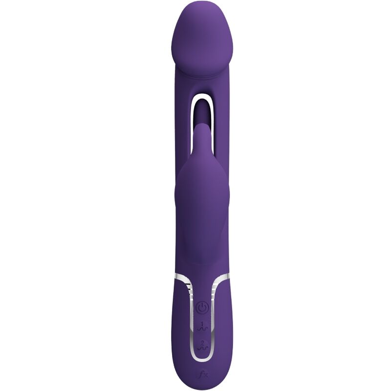 PRETTY LOVE - VIBRATEUR MULTIFONCTION 3 EN 1 KAMPAS RABBIT AVEC LANGUE VIOLET - 7eme ciel