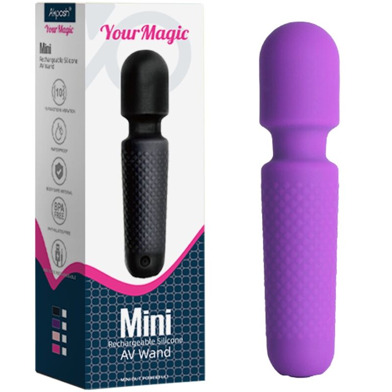 ARMONY - YOUR MAGIC MASSEUR & VIBRATEUR RECHARGEABLE 10 VIBRATIONS BAGUETTE DOTS VIOLET - 7eme ciel