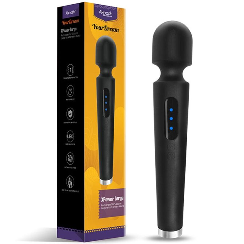 ARMONY - X POWER GRAND MASSAGE & VIBRATEUR 7 VIBRATIONS NOIR - 7eme ciel