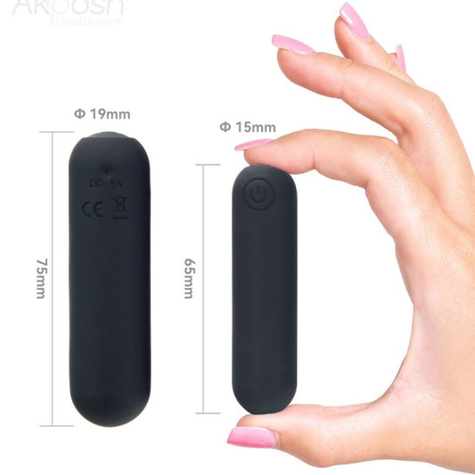 ARMONY -SPLASH HEHE VIBRATEUR BULLET SILICONE 10 VIBRATIONS 65 X 15 CM NOIR - 7eme ciel