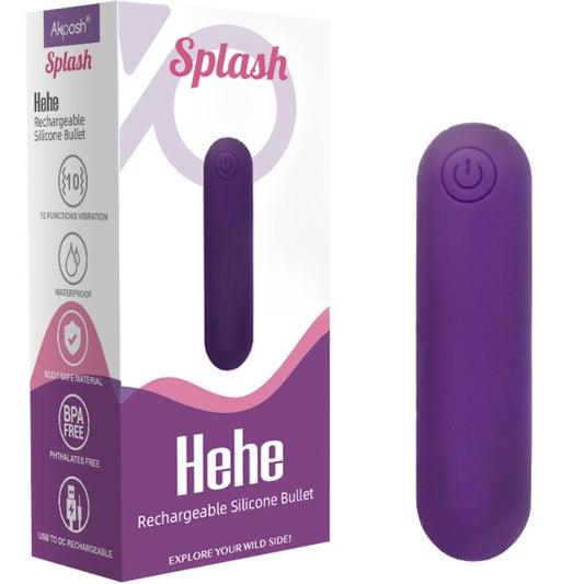 ARMONY - SPLASH HEHE VIBRATEUR BULLET SILICONE 10 VIBRATIONS 65 X 15 CM VIOLET - 7eme ciel