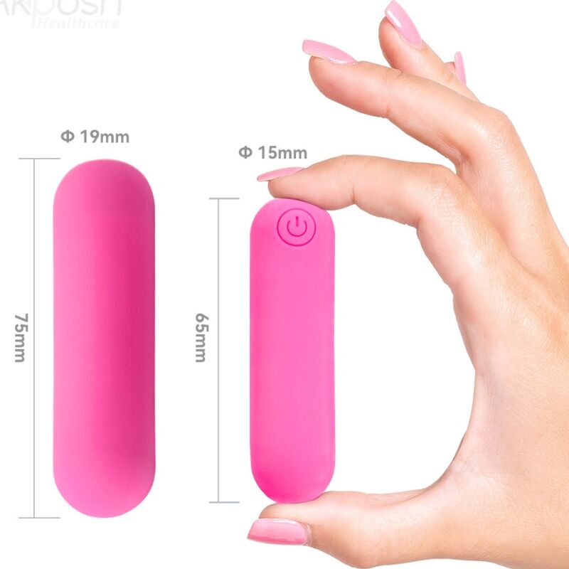 ARMONY - SPLASH HAHA VIBRATEUR BULLET SILICONE 10 VIBRATIONS 75 X 19 CM ROSE - 7eme ciel