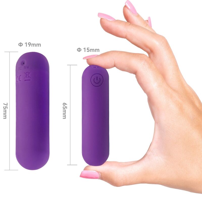 ARMONY - SPLASH HAHA VIBRATEUR BULLET SILICONE 10 VIBRATIONS 75 X 19 CM VIOLET - 7eme ciel