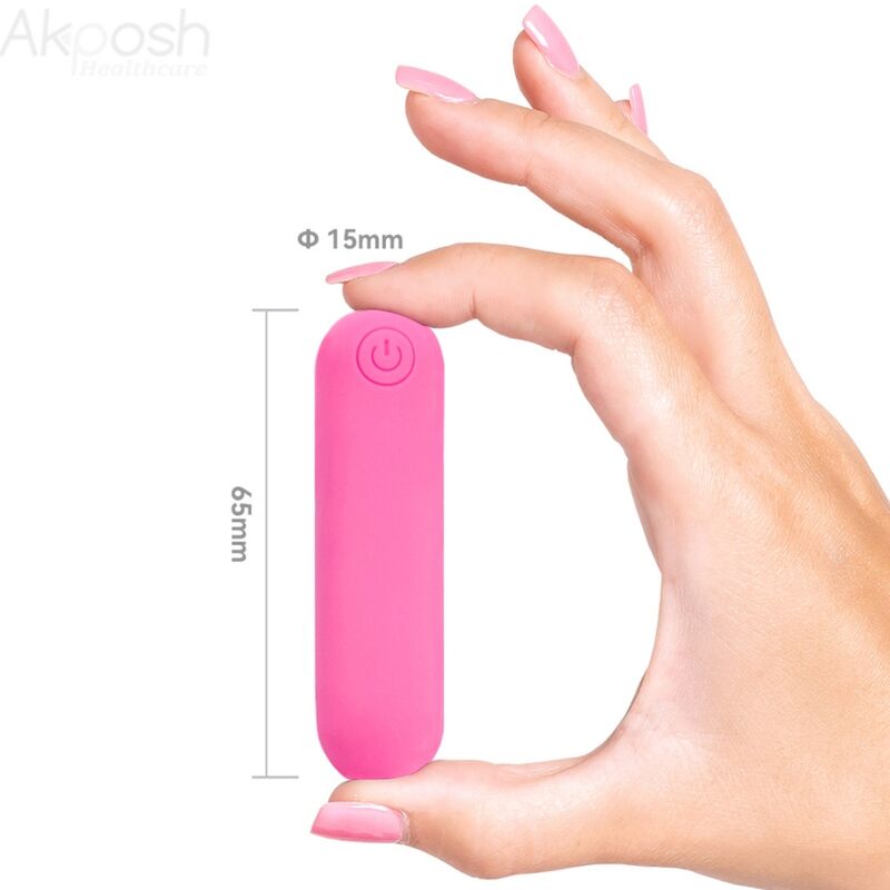ARMONY - SPLASH JOLINE VIBRATEUR BULLET TÉLÉCOMMANDE EN SILICONE 10 VIBRATIONS 65 X 15 CM ROSE - 7eme ciel