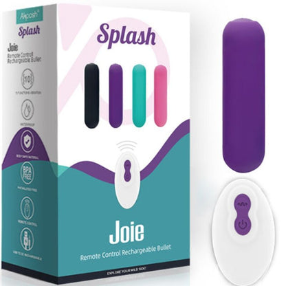 ARMONY - SPLASH JOIE VIBRATEUR BULLET TÉLÉCOMMANDE EN SILICONE 10 VIBRATIONS 75 X 19 CM VIOLET - 7eme ciel