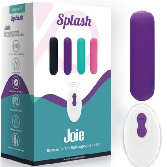 ARMONY - SPLASH JOIE VIBRATEUR BULLET TÉLÉCOMMANDE EN SILICONE 10 VIBRATIONS 75 X 19 CM VIOLET - 7eme ciel