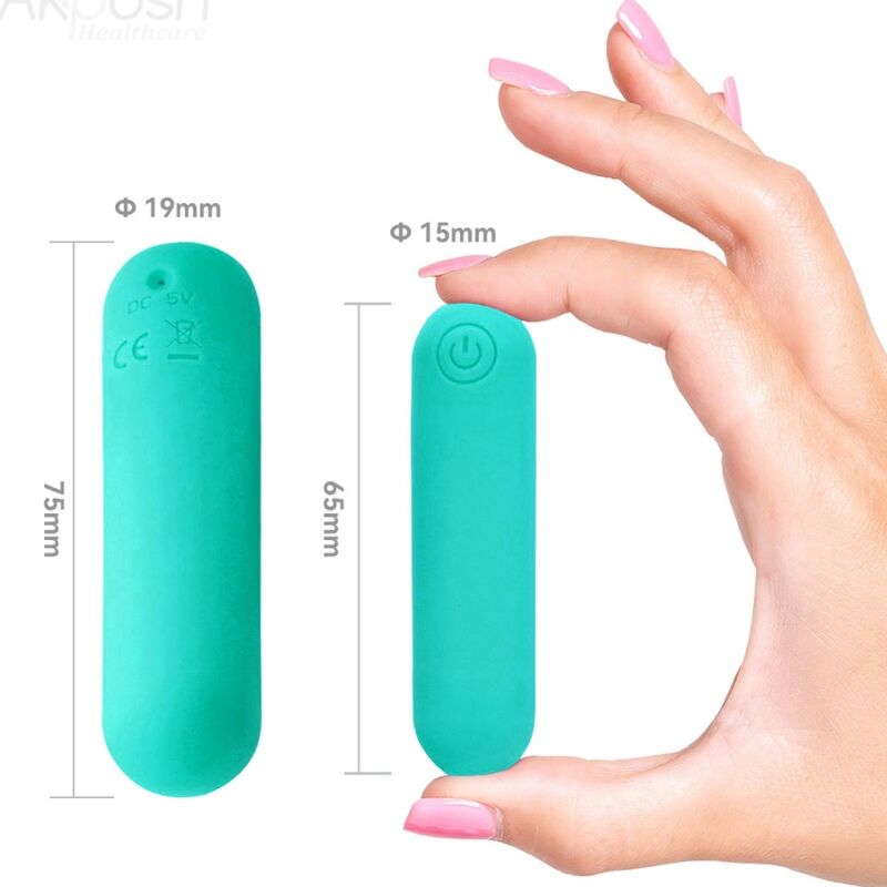ARMONY - SPLASH HAHA VIBRATEUR BULLET SILICONE 10 VIBRATIONS 75 X 19 CM VERT - 7eme ciel