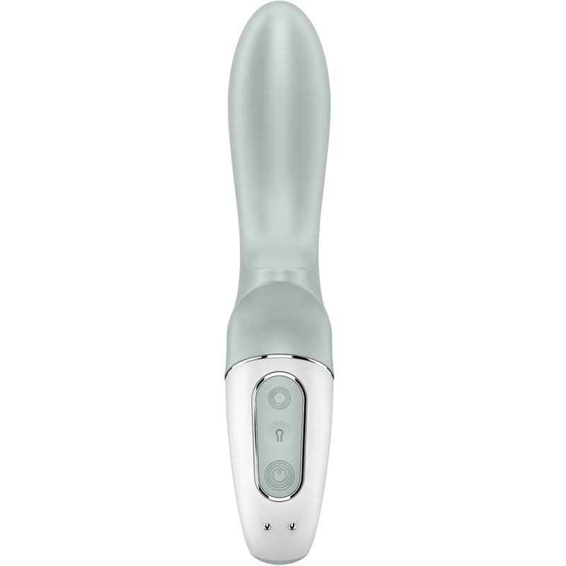 SATISFYER - AIR PUMP BOOTY 3 VIBRATEUR ANAL GONFLABLE GRIS VERT - 7eme ciel
