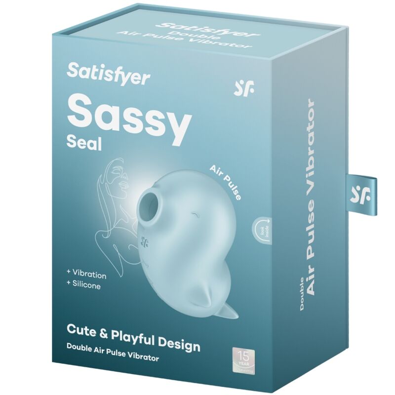 SATISFYER - SASSY SEAL STIMULATEUR ET VIBRATEUR BLEU - 7eme ciel