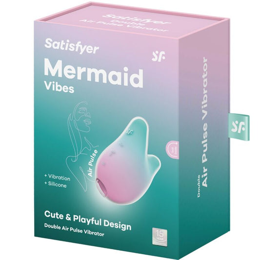 SATISFYER - MERMAID VIBES STIMULATEUR & VIBRATEUR MENTHE ET ROSE - 7eme ciel