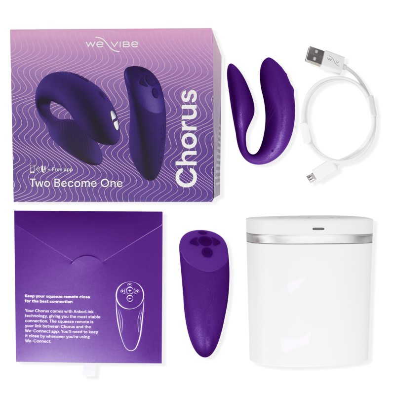 WE-VIBE - VIBRATEUR CHORUS POUR COUPLES AVEC CONTRÔLE DE SQUEEZE LILAS - 7eme ciel