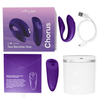 WE-VIBE - VIBRATEUR CHORUS POUR COUPLES AVEC CONTRÔLE DE SQUEEZE LILAS - 7eme ciel