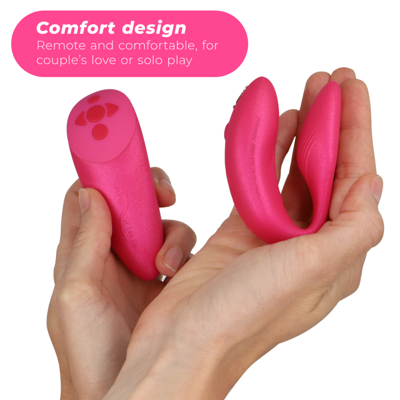 WE-VIBE - VIBRATEUR CHORUS POUR COUPLES AVEC COMMANDE DE SQUEEZE ROSE - 7eme ciel