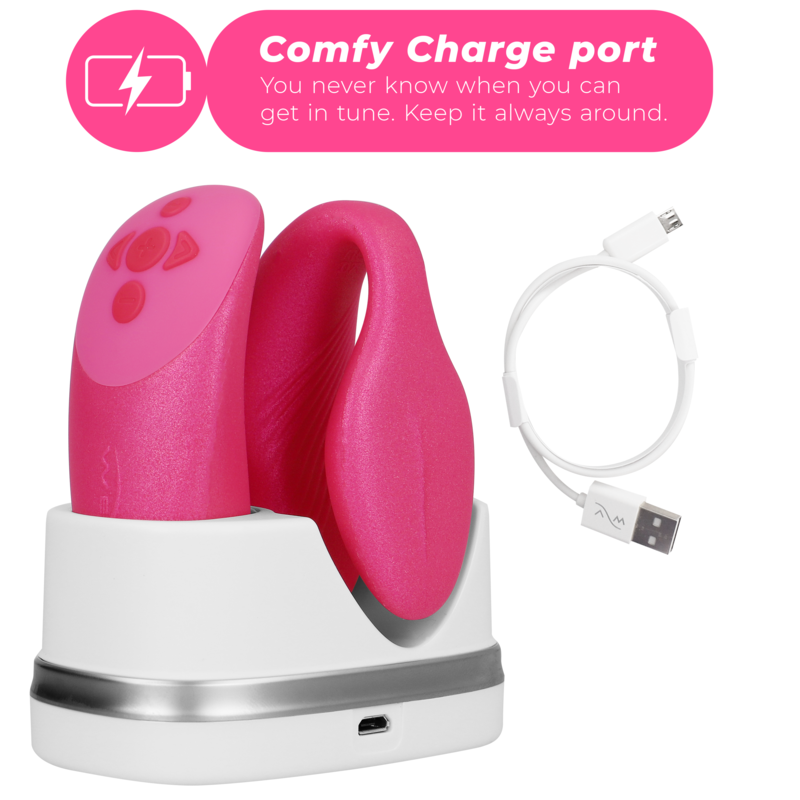WE-VIBE - VIBRATEUR CHORUS POUR COUPLES AVEC COMMANDE DE SQUEEZE ROSE - 7eme ciel