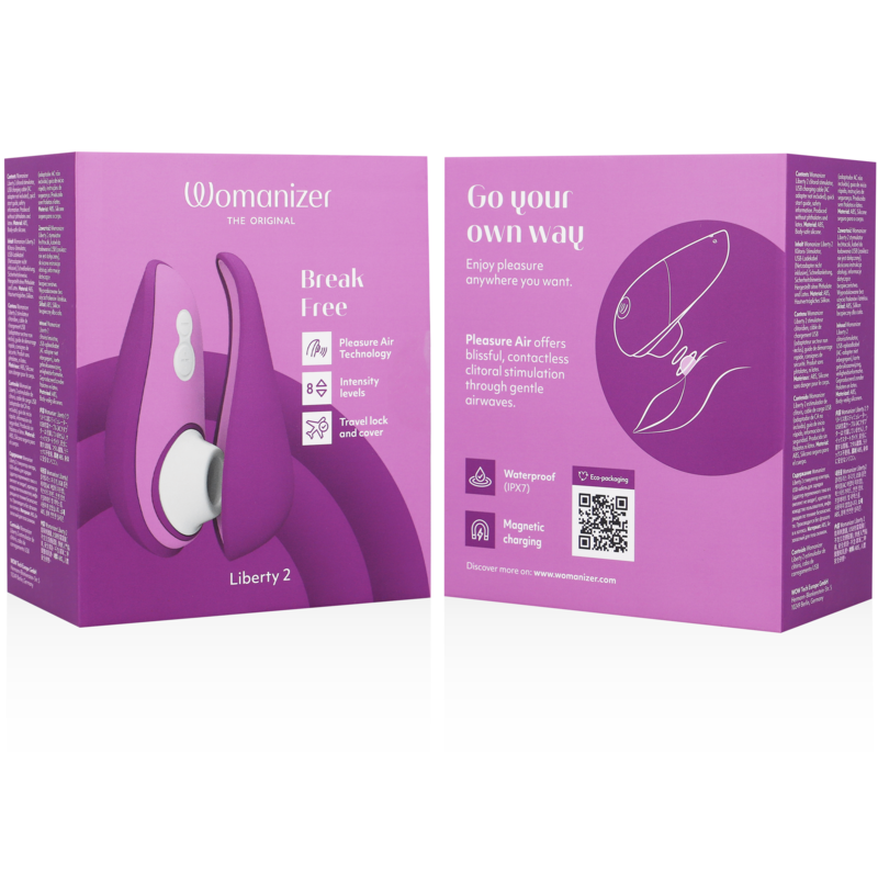WOMANIZER - LIBERTY 2 STIMULATEUR DE CLITORIS ET ASPIRATION VIOLET - 7eme ciel
