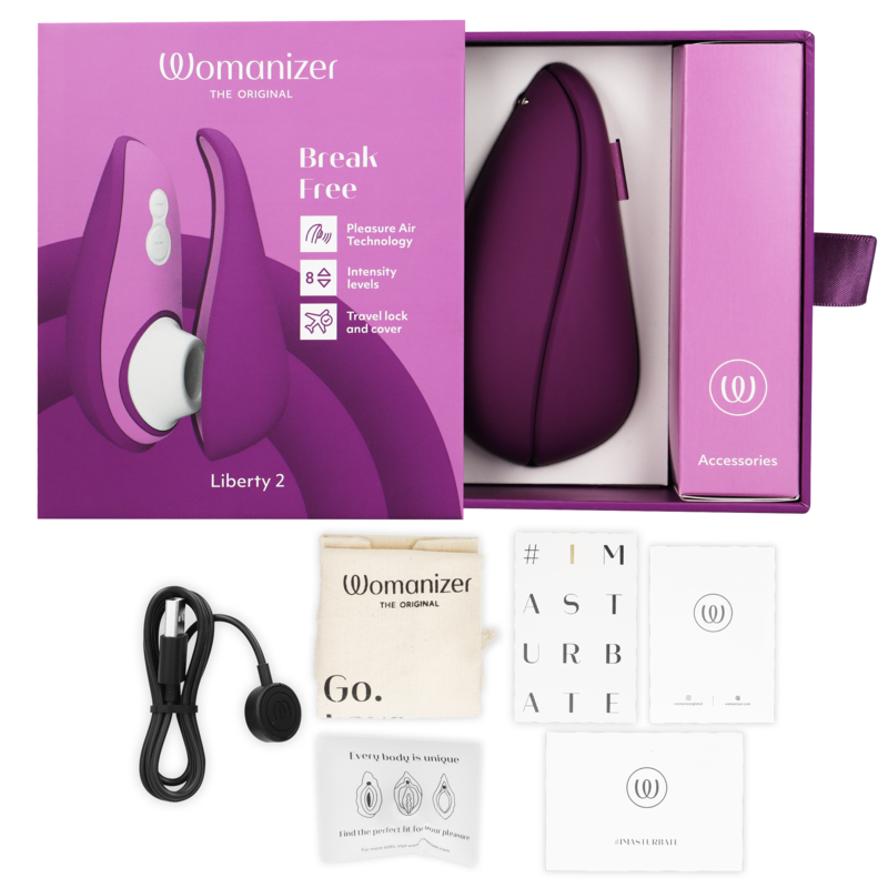 WOMANIZER - LIBERTY 2 STIMULATEUR DE CLITORIS ET ASPIRATION VIOLET - 7eme ciel