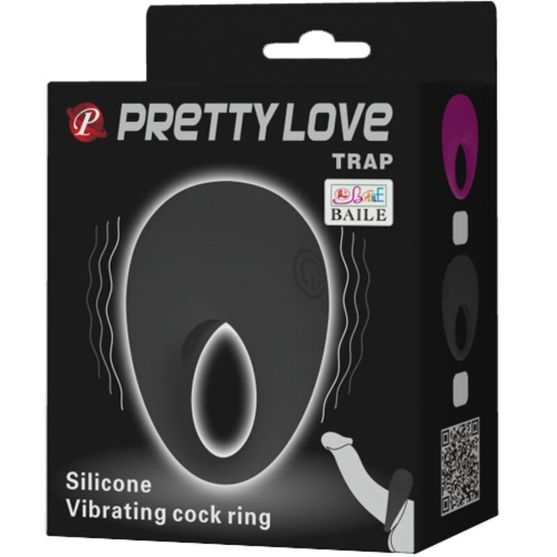 PRETTY LOVE - TRAP ANNEAU VIBRATEUR NOIR - 7eme ciel