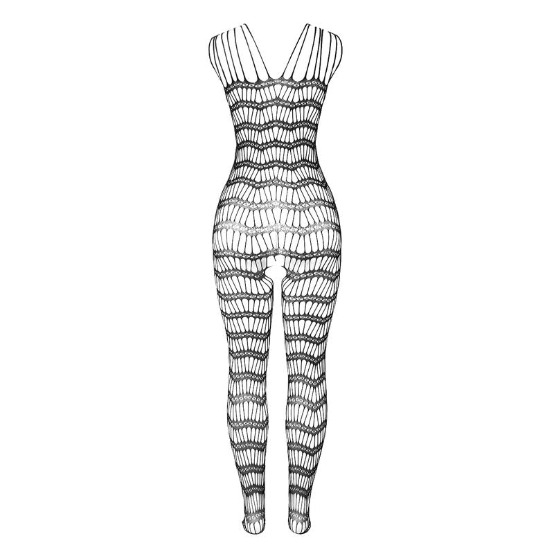 SUBBLIME - 951696 BODYSTOCKING RÉSILLE OUVERT AVEC BRETELLES SUR LES ÉPAULES NOIR TAILLE UNIQUE - 7eme ciel