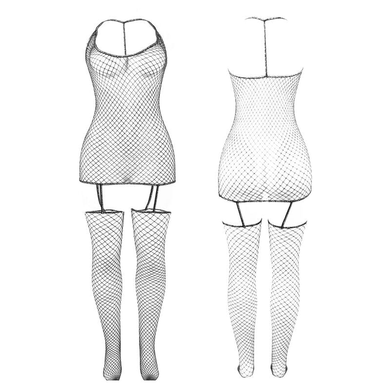 SUBBLIME - 951955 BODYSTOCKING RÉSEILLE BRILLANTE TAILLE UNIQUE - 7eme ciel