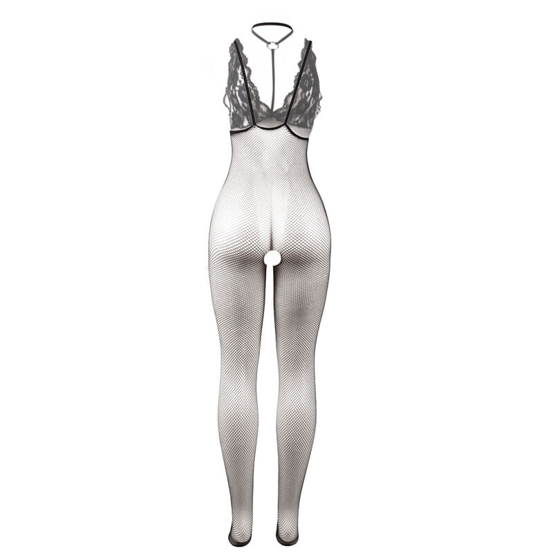 SUBBLIME - 951993 BODYSTOCKING RÉSILLE TRANSPARENTE NOIRE SANS FOURRURE TAILLE UNIQUE - 7eme ciel