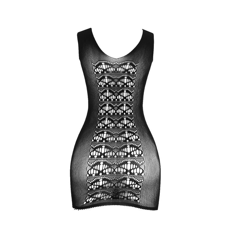 SUBBLIME - 952167 ROBE COURT EN RÉSILLE ÉLASTIQUE NOIR TAILLE UNIQUE - 7eme ciel