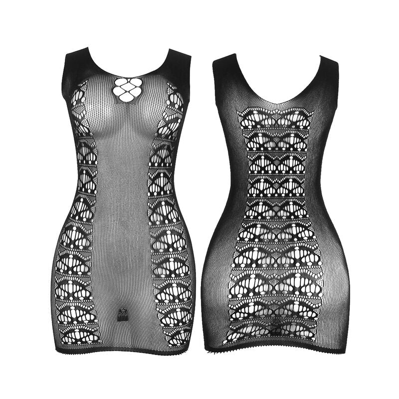 SUBBLIME - 952167 ROBE COURT EN RÉSILLE ÉLASTIQUE NOIR TAILLE UNIQUE - 7eme ciel