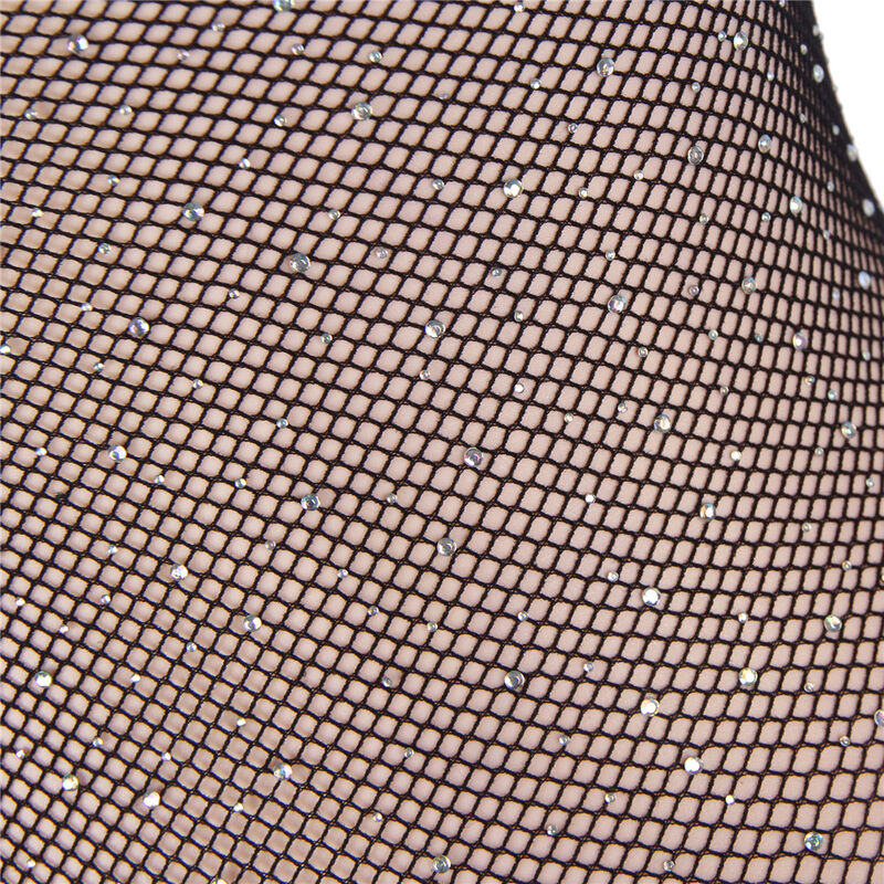 SUBBLIME - 952297 BODY RÉSEILLE BRILLANT AVEC ÉPAULES DÉNUDÉES MANCHES LONGUES NOIR TAILLE UNIQUE - 7eme ciel