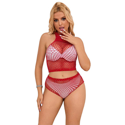 SUBBLIME - 952402 ENSEMBLE RESILLE AVEC LOSANGES ROSES TAILLE UNIQUE