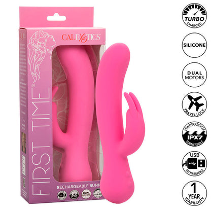CALEXOTICS - FIRST TIME VIBRATEUR LAPIN RECHARGEABLE ROSE - 7eme ciel