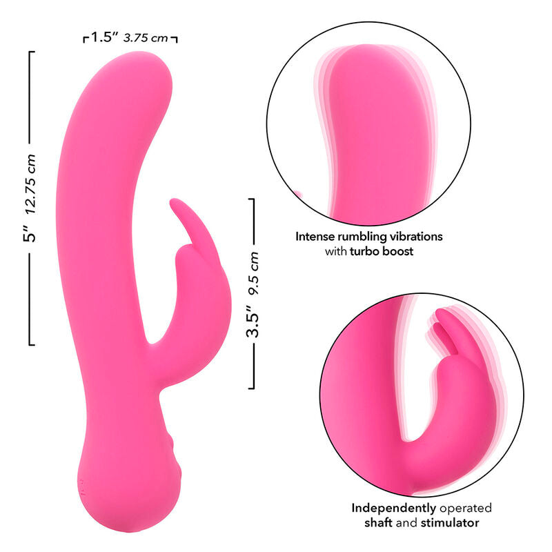 CALEXOTICS - FIRST TIME VIBRATEUR LAPIN RECHARGEABLE ROSE - 7eme ciel