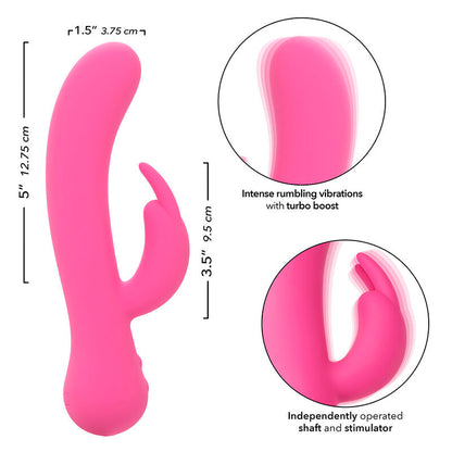 CALEXOTICS - FIRST TIME VIBRATEUR LAPIN RECHARGEABLE ROSE - 7eme ciel