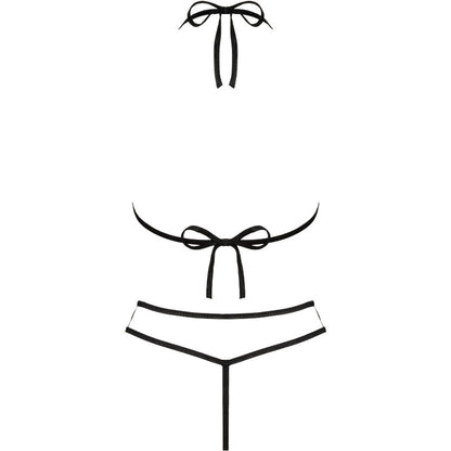 LIVCO CORSETTI FASHION - SOUTIEN-GORGE + STRING JIMENA LC 20216 NOIR TAILLE UNIQUE - 7eme ciel