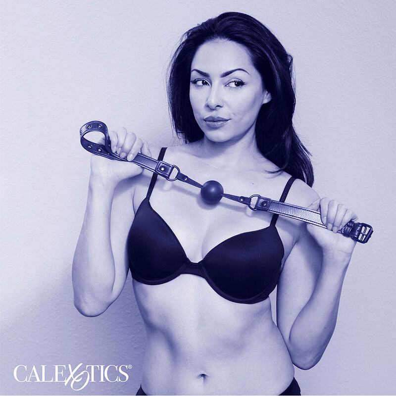 CALEXOTICS - NOCTURNAL BÂILLON À BOULE EN SILICONE NOIR - 7eme ciel