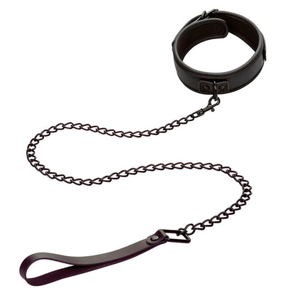 CALEXOTICS - NOCTURNAL COLLIER ET LAISSE EN CUIR RÉGLABLE NOIR - 7eme ciel