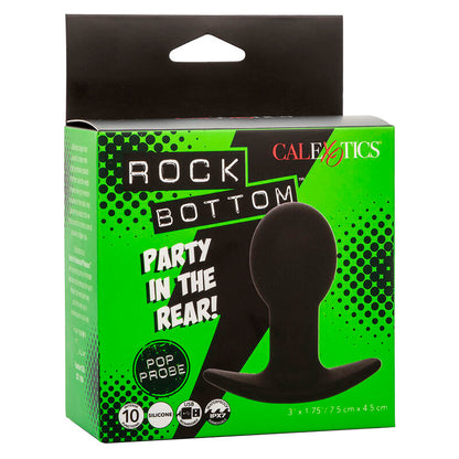 CALEXOTICS - ROCK BOTTOM PLUG ANAL 10 VIBRATIONS SILICONE NOIR - 7eme ciel