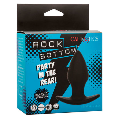 CALEXOTICS - ROCK BOTTOM PLUG ANAL PARFAIT 10 VIBRATIONS SILICONE NOIR - 7eme ciel