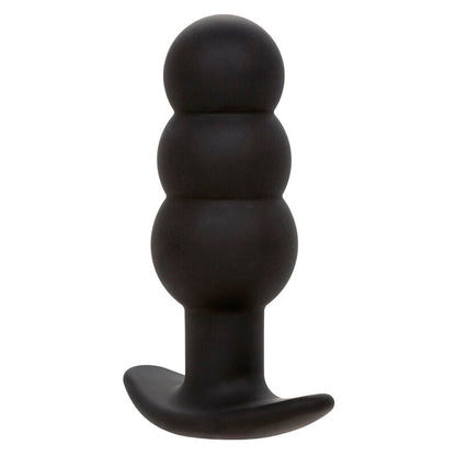 CALEXOTICS - ROCK BOTTOM PLUG ANAL PERLÉ 10 VIBRATIONS SILICONE NOIR - 7eme ciel