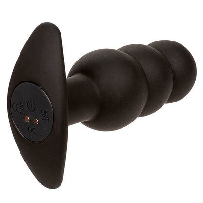 CALEXOTICS - ROCK BOTTOM PLUG ANAL PERLÉ 10 VIBRATIONS SILICONE NOIR - 7eme ciel