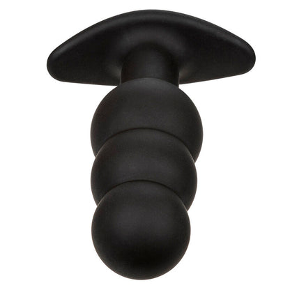 CALEXOTICS - ROCK BOTTOM PLUG ANAL PERLÉ 10 VIBRATIONS SILICONE NOIR - 7eme ciel