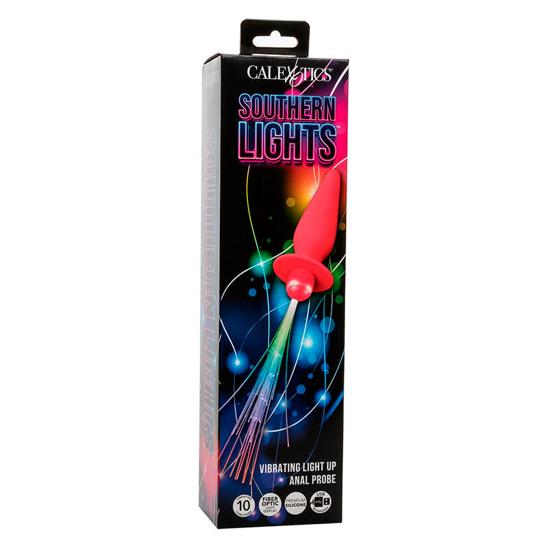 CALEXOTICS - SOUTHERN LIGHTS LIGHT UP PLUG ANAL 10 VIBRATIONS SILICONE ROSE - 7eme ciel