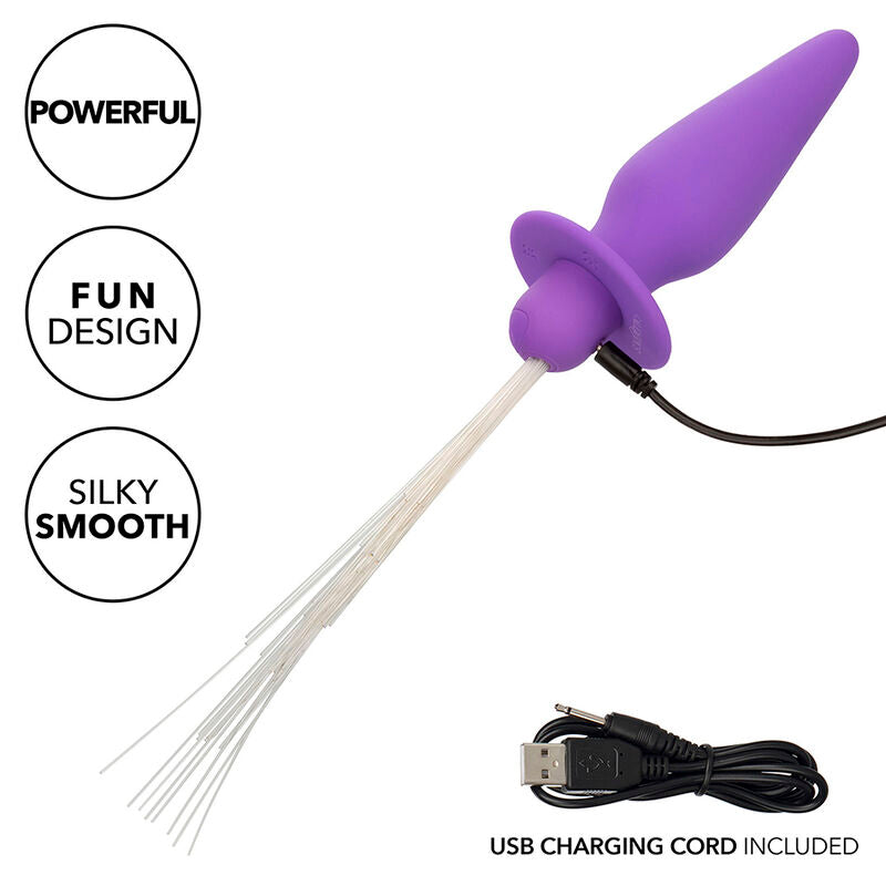 CALEXOTICS - SOUTHERN LIGHTS LIGHT UP PLUG ANAL10 VIBRATIONS SILICONE VIOLET - 7eme ciel