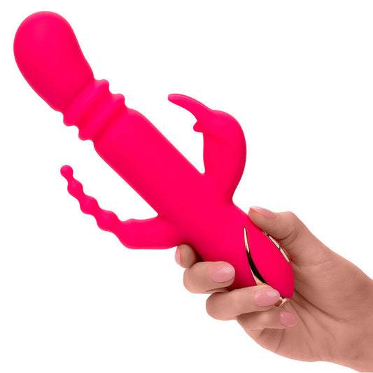 CALEXOTICS - JACK FANTASY TRIPLE VIBRATEUR CHAUFFANT LAPIN ROSE - 7eme ciel