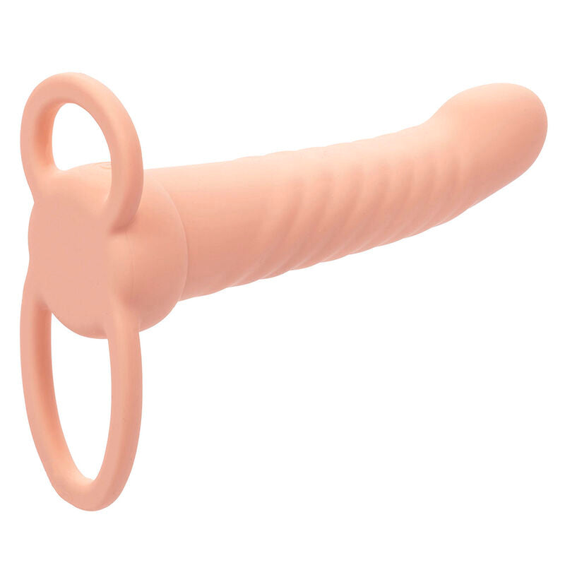 CALEXOTICS - MAXX DOUBLE PÉNÉTRATEUR NERVURÉ 10 VIBRATIONS FLESH - 7eme ciel