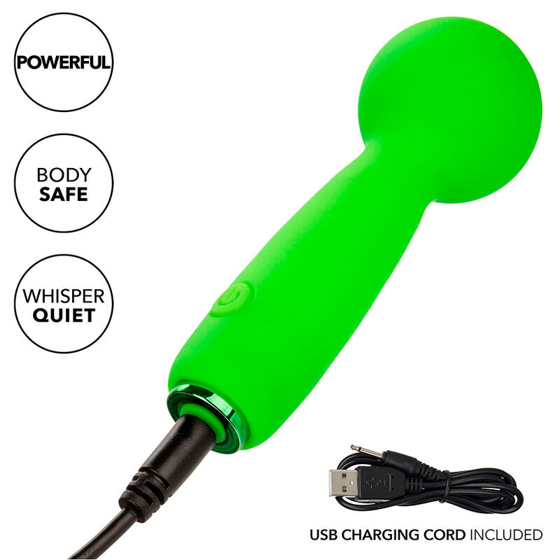CALEXOTICS - NEON VIBES LE BUBBLY VIBE MINI MASSEUR 10 VIBRATIONS VERT - 7eme ciel
