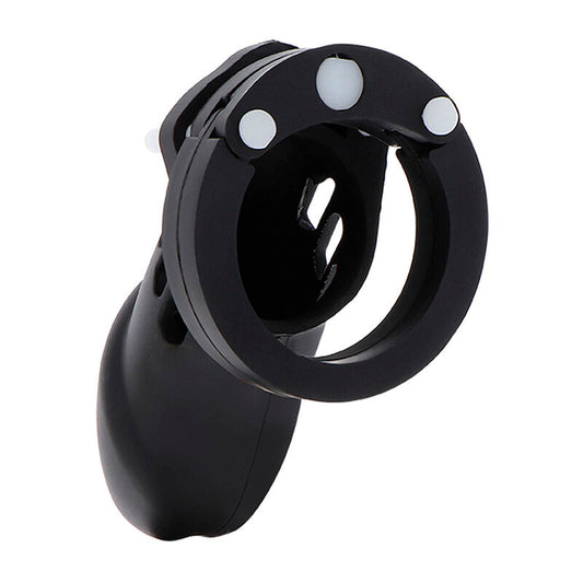 HIDDEN DESIRE - EXTREME CAGE DE CHASTETÉ SILICONE TAILLE L NOIR - 7eme ciel