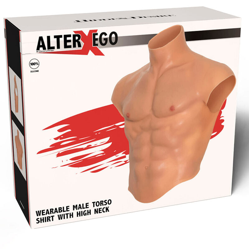 HIDDEN DESIRE - ALTER EGO CHEMISE TORSE HOMME EN SILICONE AVEC CHAIR ABS - 7eme ciel